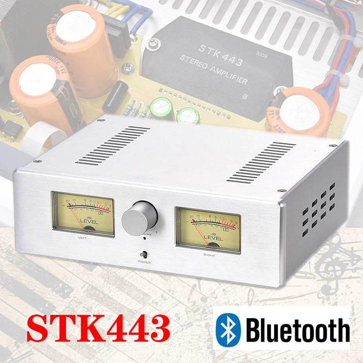 BRZHIFI Sanyo Thick Film STK443 Bluetooth 5.0 Retro HIFI Fever Dual Head Amplifier
