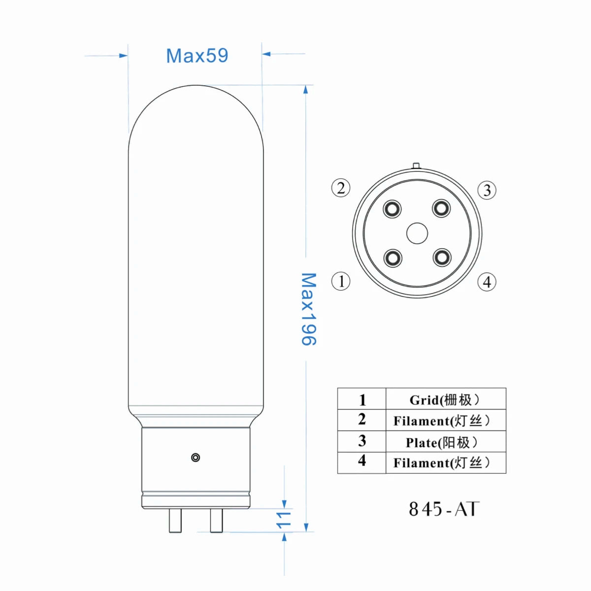 PSVANE 845-AT Tube Horizon Series for Tube Amplifier Hifi Amplifier Original Factory Precision Matching Free Shipping