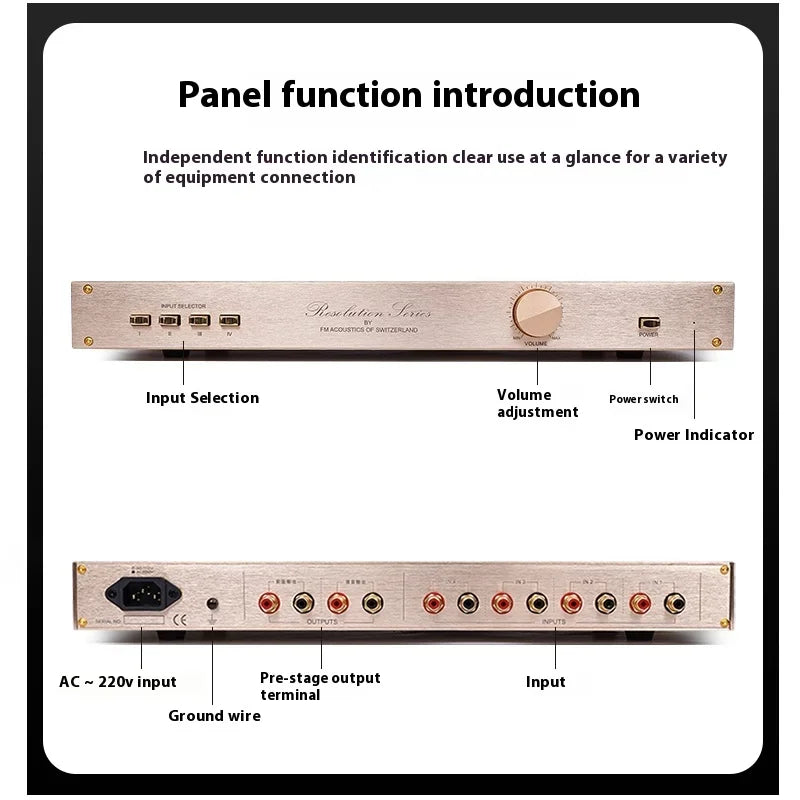 BRZHIFI Replica HI END FM244 Line Fever Pre-stage Transistor Amplifier Whole Machine Hifi Monitoring Pre