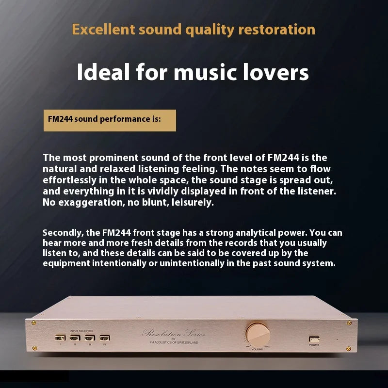 BRZHIFI Replica HI END FM244 Line Fever Pre-stage Transistor Amplifier Whole Machine Hifi Monitoring Pre