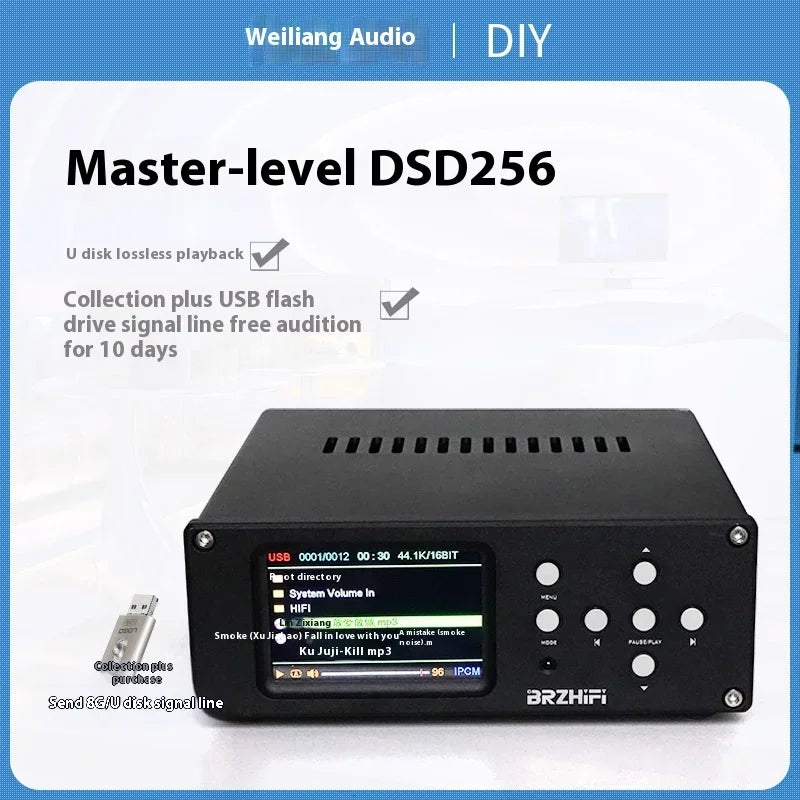 BRZHIFI DV20C Digital Turntable USB DSD Master Lossless Player Bluetooth 5.3 Dual-core ES9038 Decoding