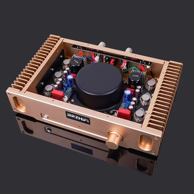 BRZHIFI Hood 1969 10W*2 Gold Seal Small Class A HIFI Power Amplifier Complete Machine Pure Class A Fever Grade