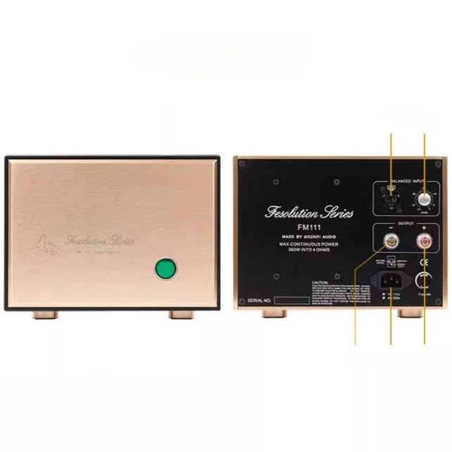 BRZHIFI 1:1 Replica FM111 Line Mono Split 360W High Power Amplifier Hifi Fever Amplifier Home Post-stage