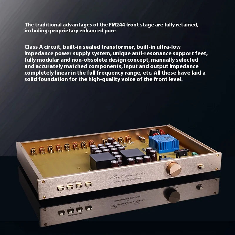 BRZHIFI Replica HI END FM244 Line Fever Pre-stage Transistor Amplifier Whole Machine Hifi Monitoring Pre