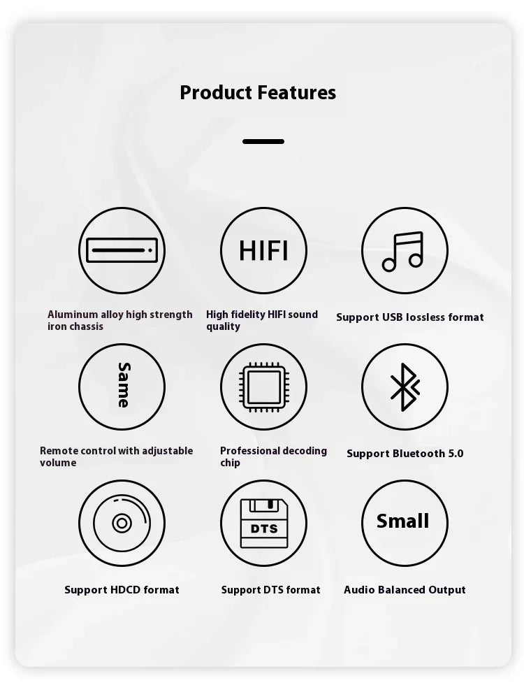 BRZHIFI CD Player Home Professional Disc Player Lossless HIFI Fever Grade Bluetooth Record