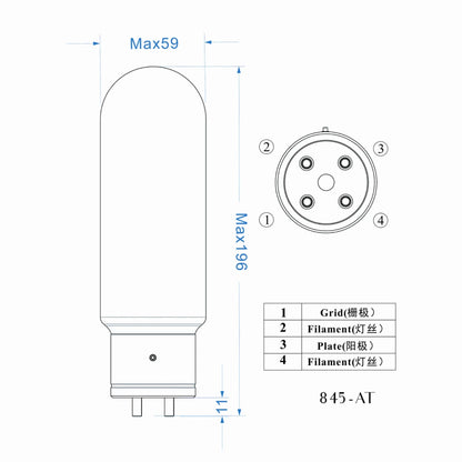 PSVANE 845-AT Tube Horizon Series for Tube Amplifier Hifi Amplifier Original Factory Precision Matching Free Shipping