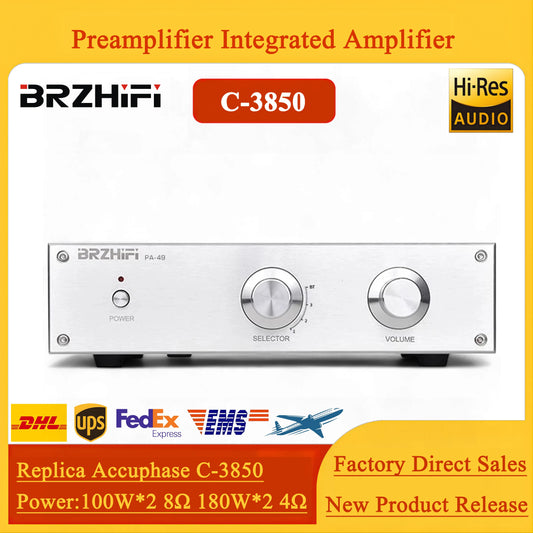 BRZHIFI Replica Accuphase C-3850 Power Amplifier Preamplifier Combiner Home Use High Power Amplifier 180W Bluetooth 5.3