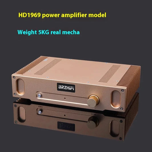 BRZHIFI Hood 1969 10W*2 Gold Seal Small Class A HIFI Power Amplifier Complete Machine Pure Class A Fever Grade