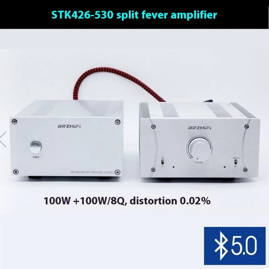 BRZHIFI 2*100W Thick Film STK426-530 Split Home Fever Amplifier Power Bluetooth 5.0 Desktop HIFI