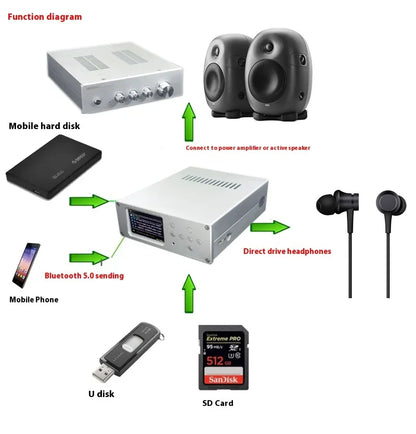 BRZHIFI DV20A Flagship Digital Turntable USB Lossless Player APE WAV Decoding DAC Bluetooth 5.1