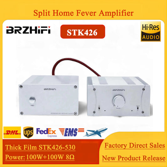 BRZHIFI 2*100W Thick Film STK426-530 Split Home Fever Amplifier Power Bluetooth 5.0 Desktop HIFI