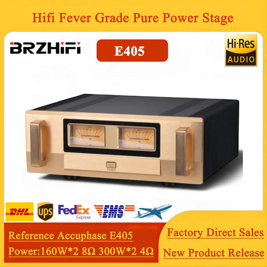 BRZHIFI Reference Accuphase E405 Class A and B 300W High-power Amplifier Home Hifi Fever-grade Pure Post-stage