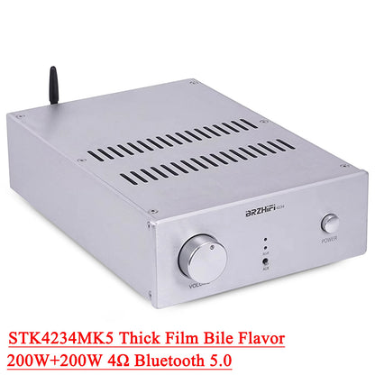BRZHIFI STK4234MK5 Thick Film Tube Flavor HIFI Professional Home Amplifier 200W High Power Bluetooth 5.0