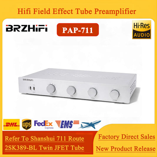BRZHIFI Replica SANSU! 711 Line Field Effect Tube Preamplifier Hifi Fever Grade Tone Preamplifier Audio