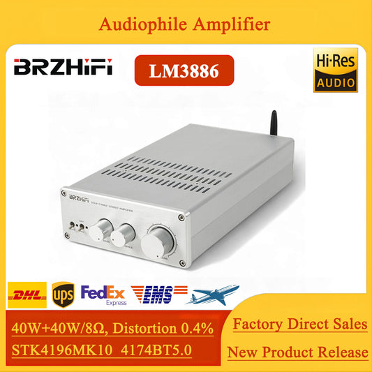 BRZHIFI Thick Film STK4196MK10 4174 Bluetooth 5.0 HIFI 50W*2 Fever Amplifier Far Exceeds LM3886