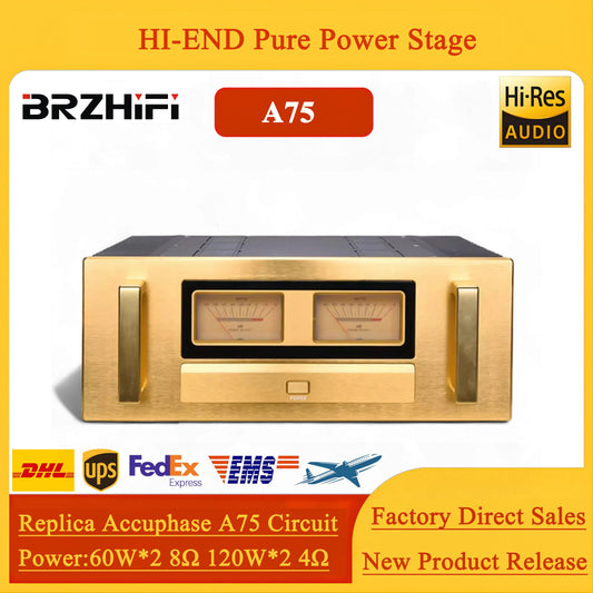 BRZHIFI Replica Accuphase A75 Line 120W*2 Pure Class A A75SE Home HI-END Pure Post-stage Amplifier