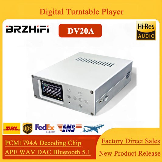 BRZHIFI DV20A Flagship Digital Turntable USB Lossless Player APE WAV Decoding DAC Bluetooth 5.1