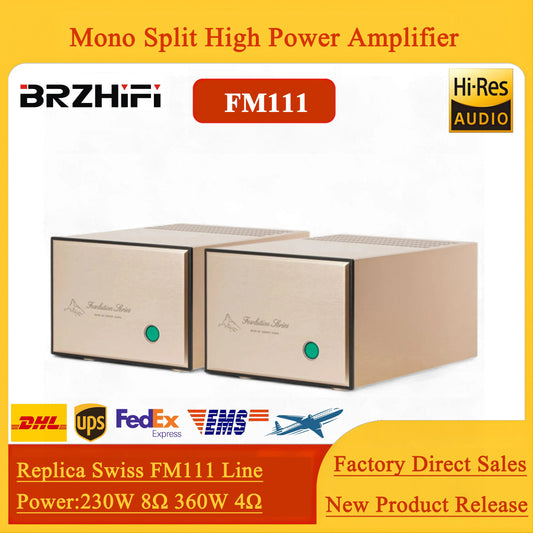 BRZHIFI 1:1 Replica FM111 Line Mono Split 360W High Power Amplifier Hifi Fever Amplifier Home Post-stage