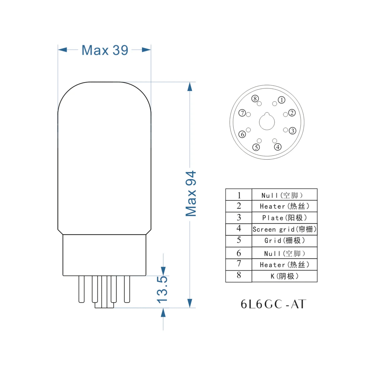 PSVANE 6L6WGC-AT Tube Horizon Series for Tube Amplifier Hifi Amplifier Original Factory Precision Matching Free Shipping