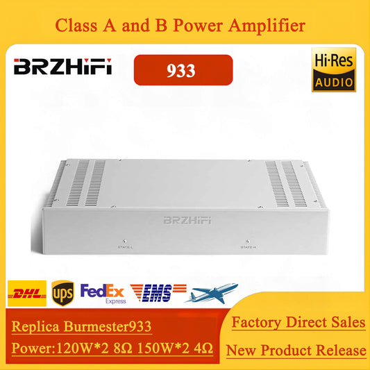 BRZHIFI Replica Burmester933 Amplifier Circuit 150W*2 Class A and B Fever Pure Post-stage Amplifier Complete Machine