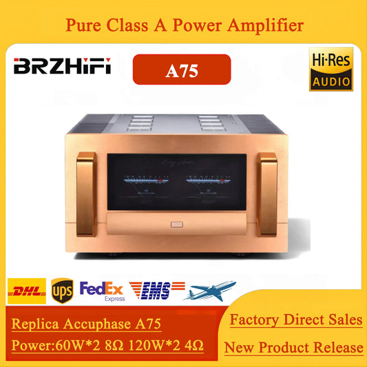 BRZHIFI Replica Accuphase A75 Pure Class A Circuit 120W High Power Field Effect Tube Pure Post-stage Power Amplifier