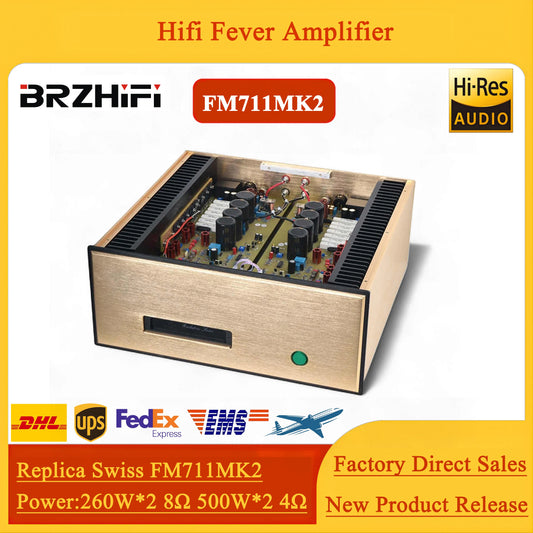 BRZHIFI 1:1 1:1 Replica FM711MK2 Pure Post-stage Circuit 250W Balanced Hifi Fever Amplifier
